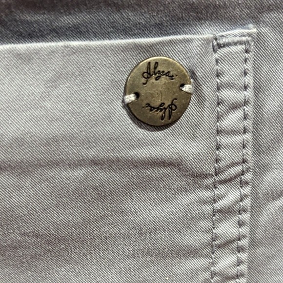 Alysi Cotton Mid Rise Straight Leg Chino Pants Size 29 Gray - Picture 6 of 15